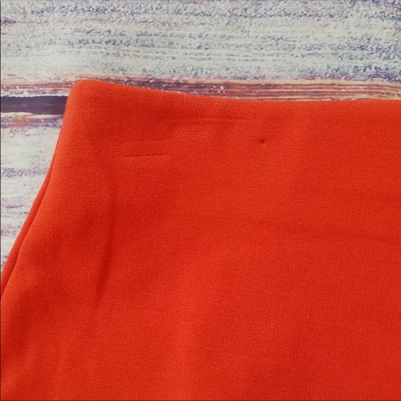Philosophy Red Orange Solid Ponte Pencil Skirt - Picture 7 of 7